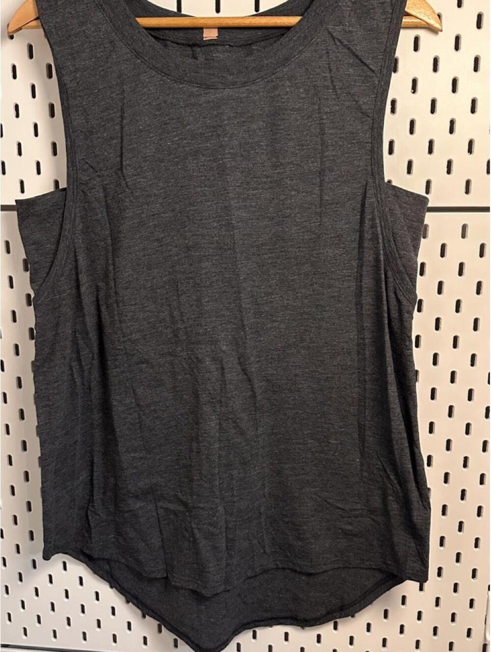 Lunya Restore Pima Muscle Tank – Charcoal Gray – Large – NWOT